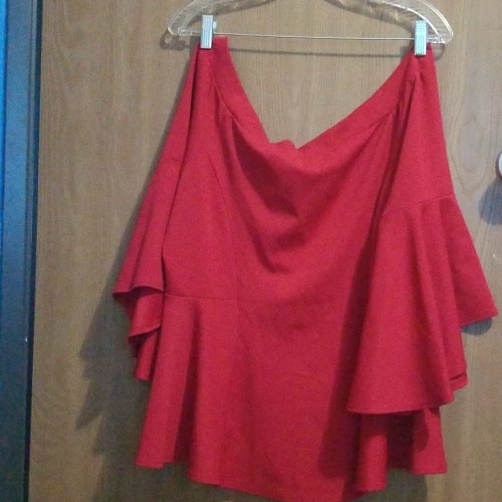 Scoopneck Peplum Top